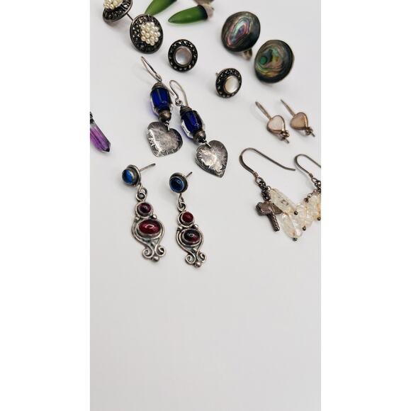 Lot Of Sterling Silver 925 Earrings For Craft Jewelry Making ASIS - Picture 3 of 10